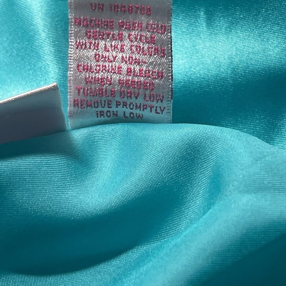 Xhilaration Blue Chemise with White Lace Trim - Picture 5 of 5